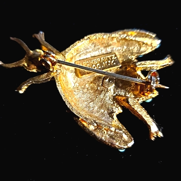 1940s H Pomerantz Co NY Bug Brooch - Picture 3 of 4